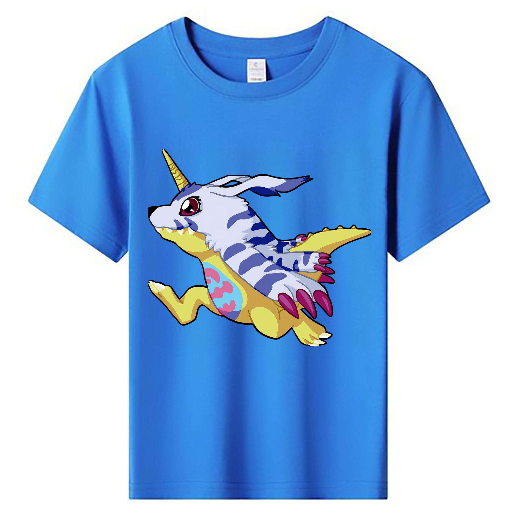 （画像用） Digimon デジタルモンスター/デジモン 綿100％キッズTシャツ（フロントプリント）
